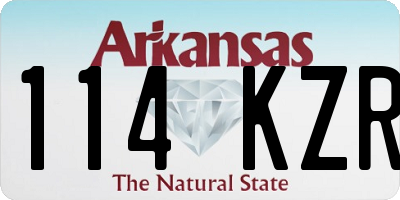 AR license plate 114KZR