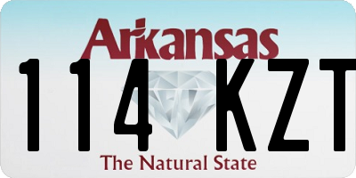 AR license plate 114KZT