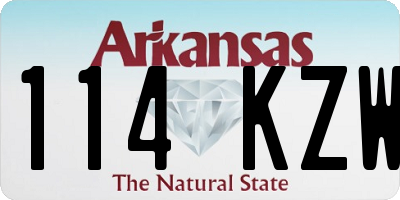 AR license plate 114KZW