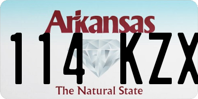 AR license plate 114KZX