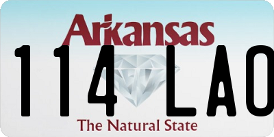 AR license plate 114LAO