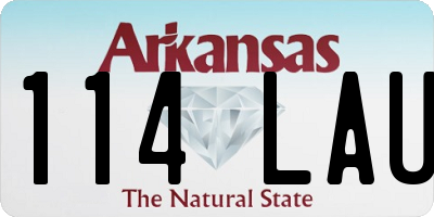 AR license plate 114LAU