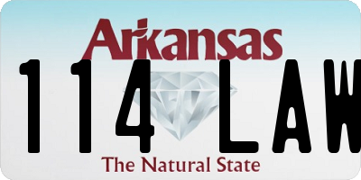 AR license plate 114LAW