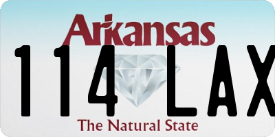AR license plate 114LAX