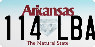 AR license plate 114LBA