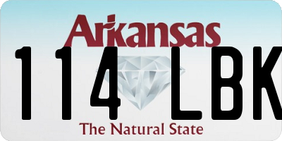 AR license plate 114LBK