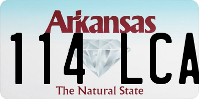 AR license plate 114LCA