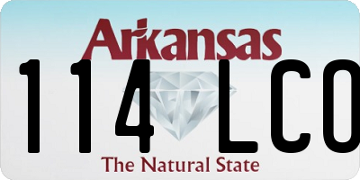 AR license plate 114LCO