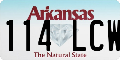 AR license plate 114LCW