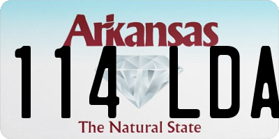 AR license plate 114LDA