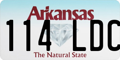 AR license plate 114LDC