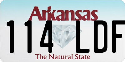 AR license plate 114LDF