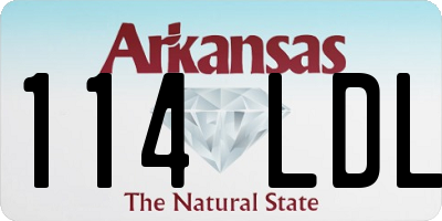 AR license plate 114LDL