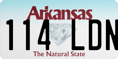 AR license plate 114LDN