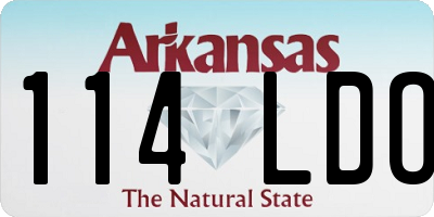 AR license plate 114LDO