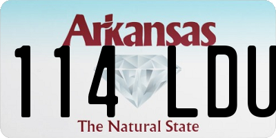 AR license plate 114LDU
