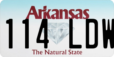 AR license plate 114LDW