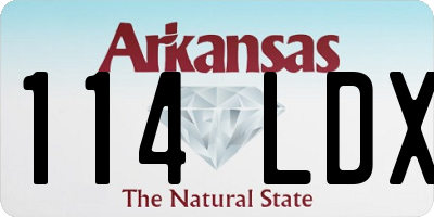 AR license plate 114LDX