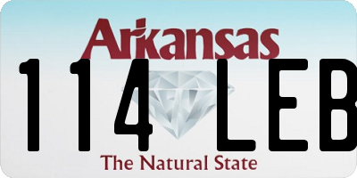 AR license plate 114LEB