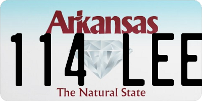 AR license plate 114LEE