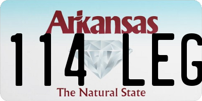 AR license plate 114LEG