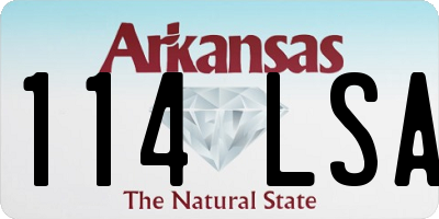 AR license plate 114LSA