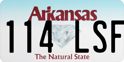 AR license plate 114LSF