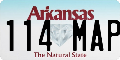 AR license plate 114MAP
