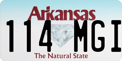 AR license plate 114MGI