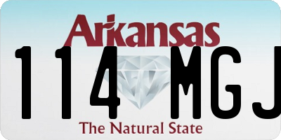 AR license plate 114MGJ