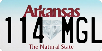 AR license plate 114MGL