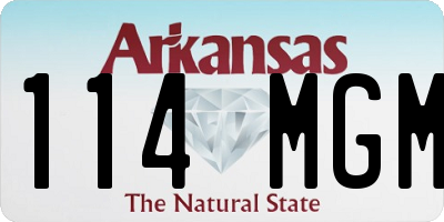 AR license plate 114MGM