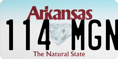 AR license plate 114MGN
