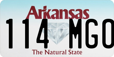 AR license plate 114MGO