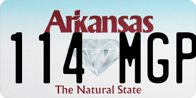 AR license plate 114MGP