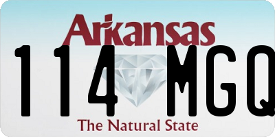 AR license plate 114MGQ