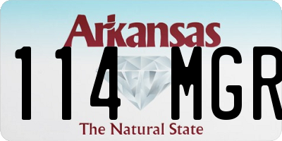 AR license plate 114MGR