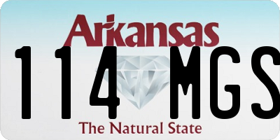 AR license plate 114MGS