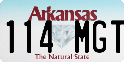AR license plate 114MGT