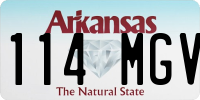 AR license plate 114MGV