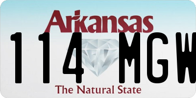 AR license plate 114MGW