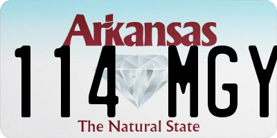AR license plate 114MGY