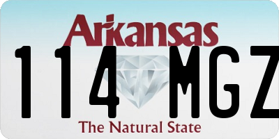 AR license plate 114MGZ