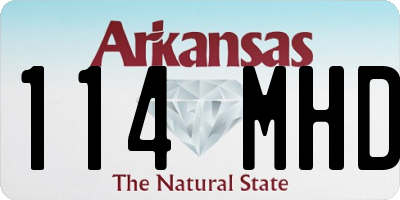 AR license plate 114MHD