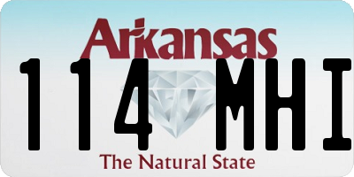AR license plate 114MHI