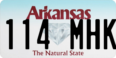 AR license plate 114MHK