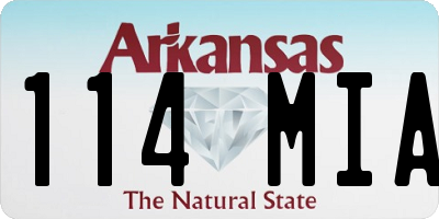 AR license plate 114MIA