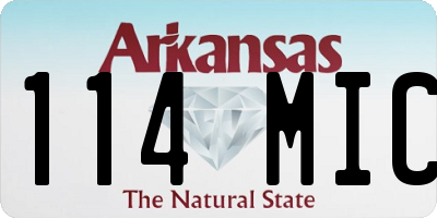 AR license plate 114MIC