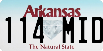 AR license plate 114MID