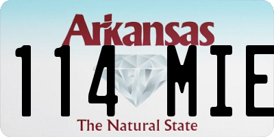 AR license plate 114MIE